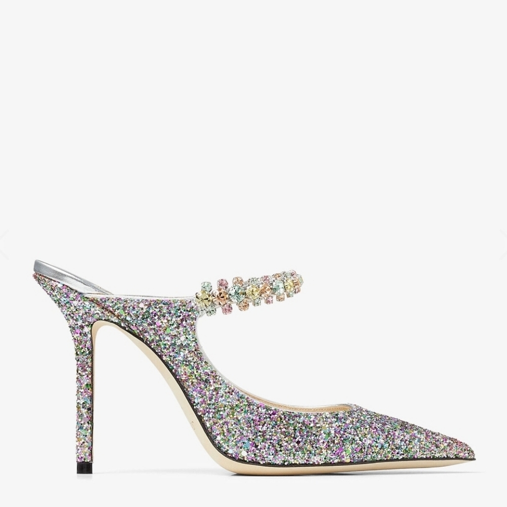 Jimmy Choo Bing 100 Confetti Glitter Pumps